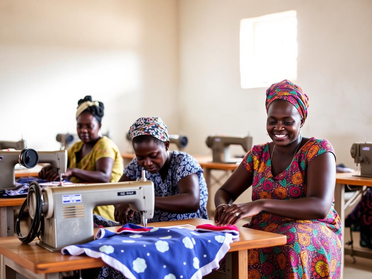 Local workshop producing reusable pads